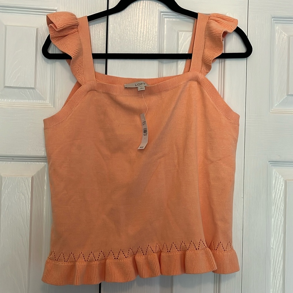 NWT orange sleeveless top